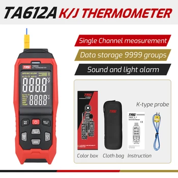1/2/4-канальный термопарный термометр типа K / J, ручной цифровой измеритель температуры, измерение температуры 9999 групп Хранения данных