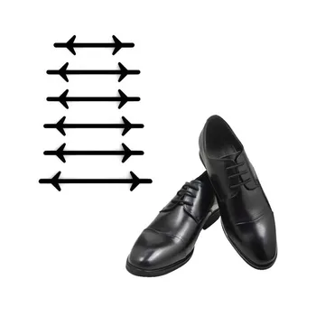 12 шт./упак. Шнурки без галстука, Новинка, Эластичные силиконовые Кожаные Ленивые шнурки для обуви для мужчин и женщин, Все подходят для деловой обуви с ремешком