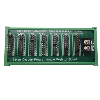 1R - 9999999R Семидесятидекадная программируемая резисторная плата, Шаг 1R, 1%, 1/2 Вт, резисторная плата для монтажа на DIN-рейку