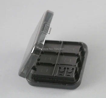 1ШТ 24 в 1 Коробка Для Хранения Игровых Карт 24В1 Чехол Для Игровых Карт с 2 Держателями TF-Карт для Игровых Карт Nintendo Switch Черный