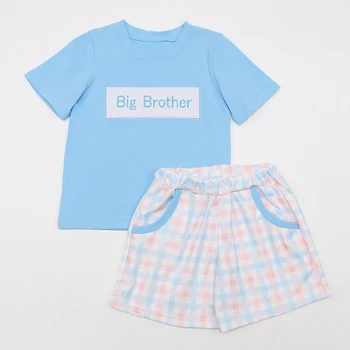 2023 Комплект Одежды Для маленьких мальчиков, Боди с вышивкой 