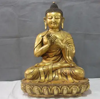 24-дюймовая статуя Будды Татхагаты из тибетской бронзы Шакьямуни Махавайрочана