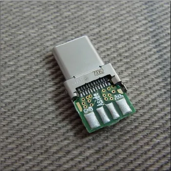 2шт USB3.1 позолоченный штырь 5A двухсторонний тип C сопротивление 56k интерфейс 2.0 тип
