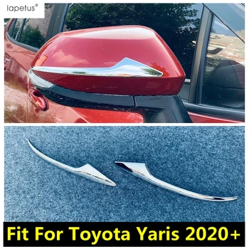 2ШТ Защитная Полоса Зеркала Заднего Вида Декоративная Накладка Для Toyota Yaris 2020 2021 ABS Хромированные Аксессуары Комплект Для Ремонта Экстерьера
