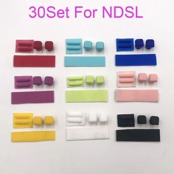30 комплектов цветных винтовых ножек для DS Lite для игровой консоли NDSL, Резиновая накладка для винтовых ножек
