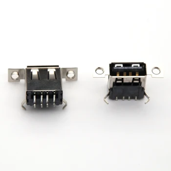 30шт 4-контактный разъем Micro USB, гнездо для зарядки с отверстиями для винтов, 4-контактный разъем Micro USB Micro USB 2.0