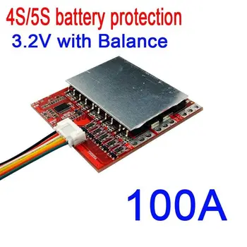 4S 5S 100A 12,8 В 16 В плата защиты батареи PCM BMS с балансом для литий-железофосфатной батареи LiFePO4 3,2 В