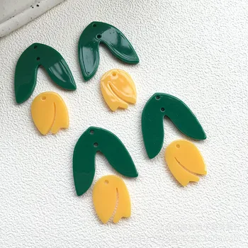 5шт корейский же цветок тюльпана лист акриловые аксессуары для изготовления ювелирных изделий своими руками