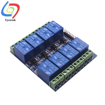 8-канальный релейный модуль Eyewink 5V 12V 10A, изолирующий релейный модуль оптрона для arduino