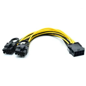 8-контактный разъем для подключения двойного PCI-E PCI Express 6 + 2-контактный разъем для подключения кабеля-адаптера компьютерной графики CPU 18AWG BTC miner кабель