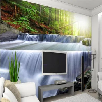 beibehang 3d трехмерная природа пейзажа водопады водное богатство ТВ фон стена нетканая обои