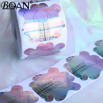 BQAN 100шт Акриловые наконечники для дизайна ногтей, Направляющая форма для наращивания, Профессиональная УФ-гелевая накладная форма для ногтей, Французская наклейка, Трафарет для маникюра