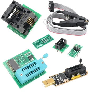 CH341A USB-программатор BIOS SOP8 DIP8 с преобразователем 1,8 В, 8-контактный набор тестовых зажимов для iPhone или материнской платы
