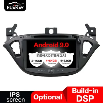 DSP Android 9,0 Автомобильный DVD-плеер GPS Навигация Для Opel CORSA 2015 2016 мультимедийный Авторадио плеер Головное устройство магнитофон 4 + 64