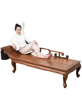 Hxl Куриное крылышко Деревянный шезлонг Новое кресло в китайском стиле Диван-кресло из массива дерева Антикварная кровать Архат