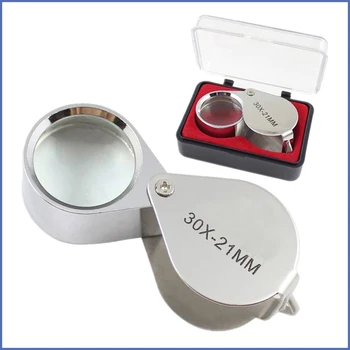 L50 10x-30x Ювелирные Изделия С Бриллиантами Ювелирная Лупа Инструмент-Лупа Для Глаз Увеличительное Стекло Оборудование Triplet Jewelers Eye Glass