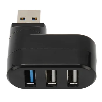 USB-концентратор с возможностью поворота на 90 градусов, 3 порта Plug and Play, поддержка горячей замены, USB-концентратор с возможностью поворота на 180 градусов для настольных ПК