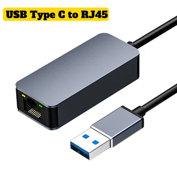 USB3.0/2.0 100/2500 Мбит/с Сетевая Карта USB Type C Конвертер USB в RJ45 Проводной Гигабитный Сетевой Адаптер Ethernet для ПК Ноутбука