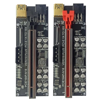 Ver 018 Plus PCIE Riser PCI Express X1-X16 Extender Adapter для видеокарты