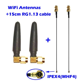 Wi-Fi Антенна + 15 см U.FL/IPEX4 (MHF4) к RP-SMA/SMA RG1.13 Кабель В сборе 2,4 ГГц 5 ГГц для FPV-системы БПЛА Маршрутизатор Bluetooth ITX Материнская Плата