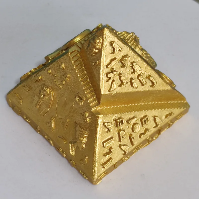 10шт Золотая модель здания Египетских пирамид, орнамент из смолы, интересная трехмерная лестница, украшение для дома, подарок для рукоделия 1