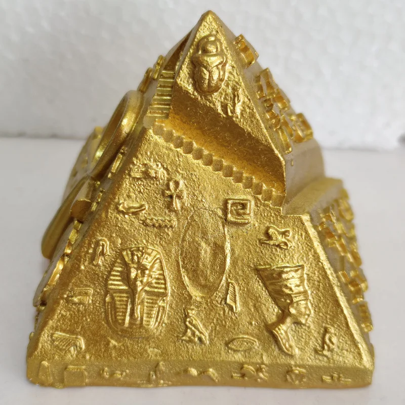 10шт Золотая модель здания Египетских пирамид, орнамент из смолы, интересная трехмерная лестница, украшение для дома, подарок для рукоделия 5