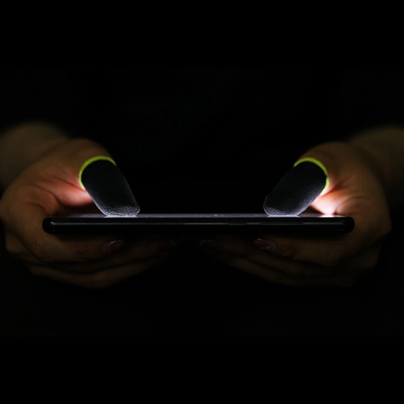 18-контактные накладки для пальцев из углеродного волокна для мобильных игр PUBG, накладки для контактного экрана, черно-желтые (60 шт) 4