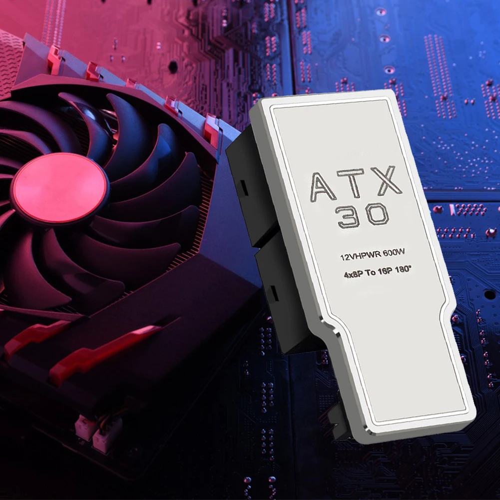 ATX3.0 8-контактный разъем гидроусилителя руля с поворотом на 180 градусов Адаптер питания для настольных компьютеров, Графическая видеокарта, адаптер питания GPU 3