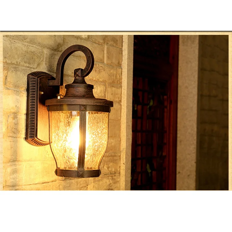 SOURA Ретро Наружные настенные бра, Классическая Светодиодная лампа в стиле Лофт, Водонепроницаемая IP65, Декоративная для дома, виллы на крыльце 3