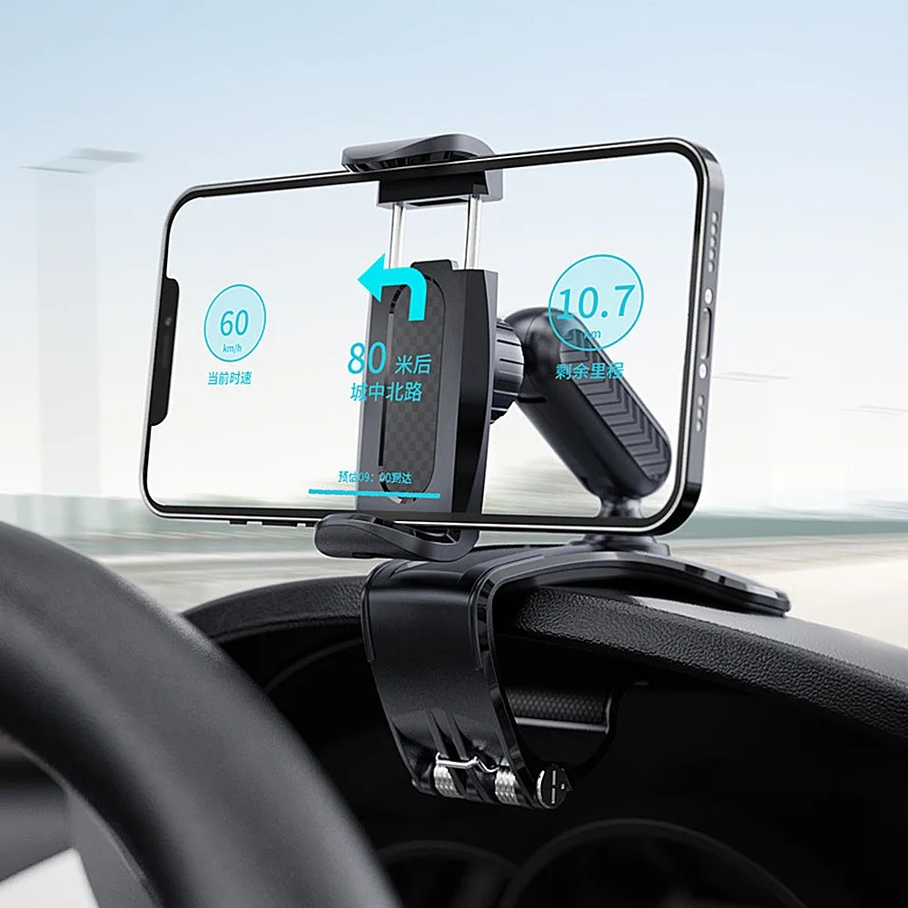 Автомобильный держатель для телефона на приборной панели, Портативный автомобильный держатель, подставка для крепления GPS, автоматический зажим, кронштейн для смартфона для iPhone Samsung Xiaomi 3