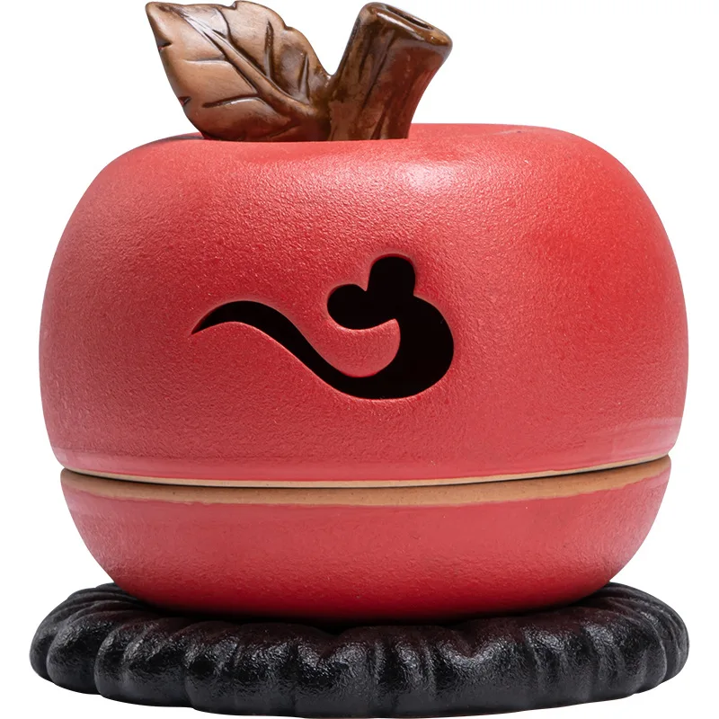 Керамическая курильница для благовоний с хурмой Apple Zen, домашняя Курильница для благовоний Tranquility 4