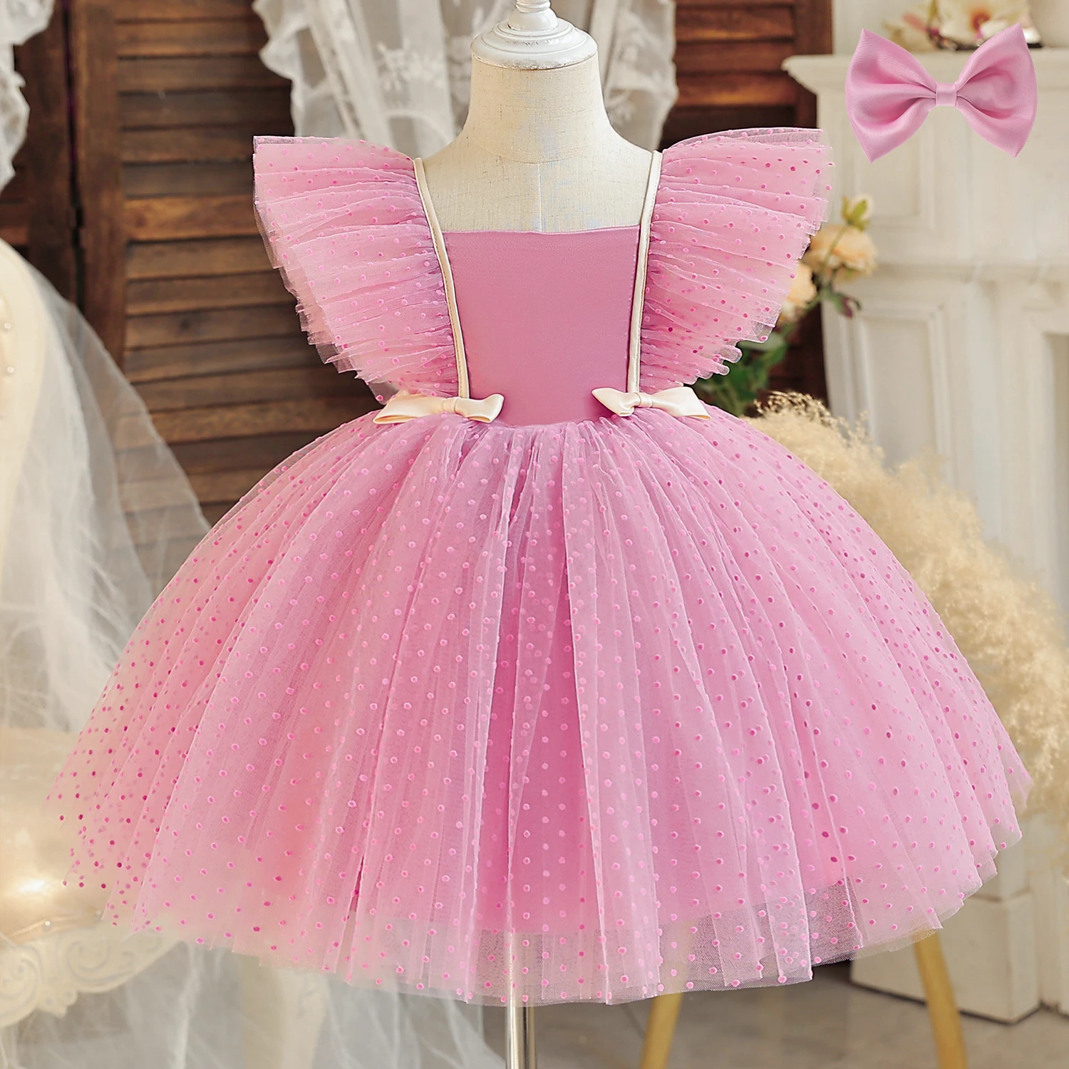 Летние кружевные платья принцессы для детей 1-5 лет, платье на день рождения, платье для девочек с цветами, детский костюм на день рождения, платье для младенцев 0