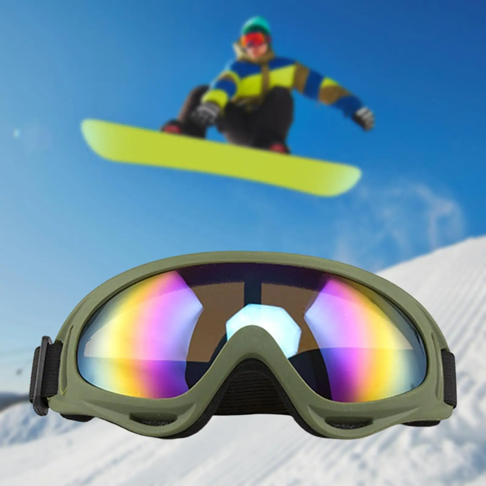 Лыжные очки для занятий спортом на открытом воздухе, очки для сноуборда с регулируемым ремешком, ветрозащитные мотоциклетные очки для молодежи 3