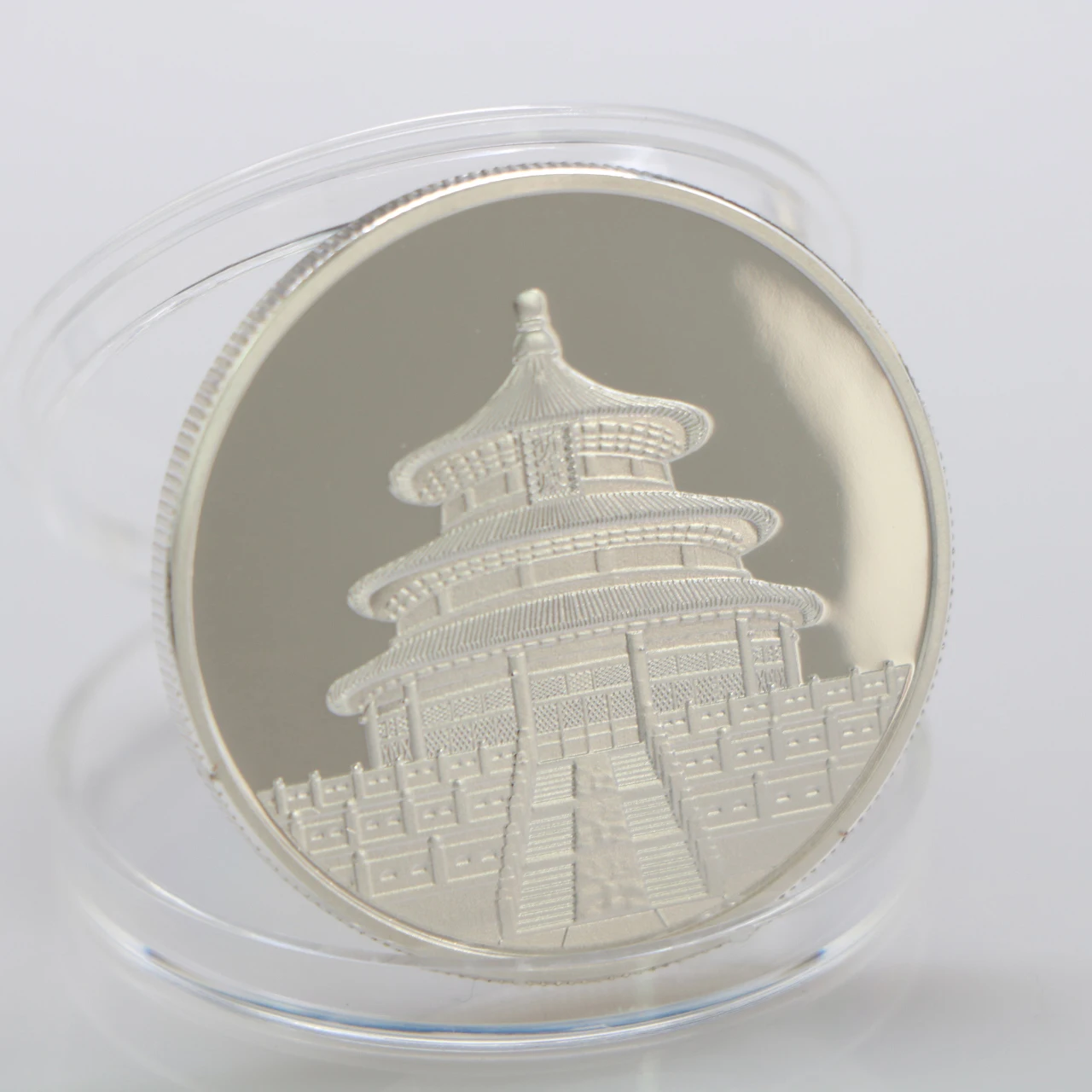 Новогодний Подарок Китай Серебряная Монета с Пандой 1 унция 40 мм Милые Животные Посеребренные Монеты 1