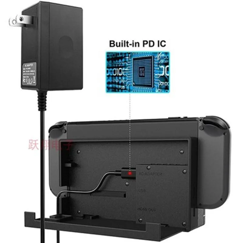 Новый адаптер для зарядки от штепсельной вилки США и ЕС для ТВ-станции Nintend Swicth с поддержкой HDMI-зарядного устройства 2
