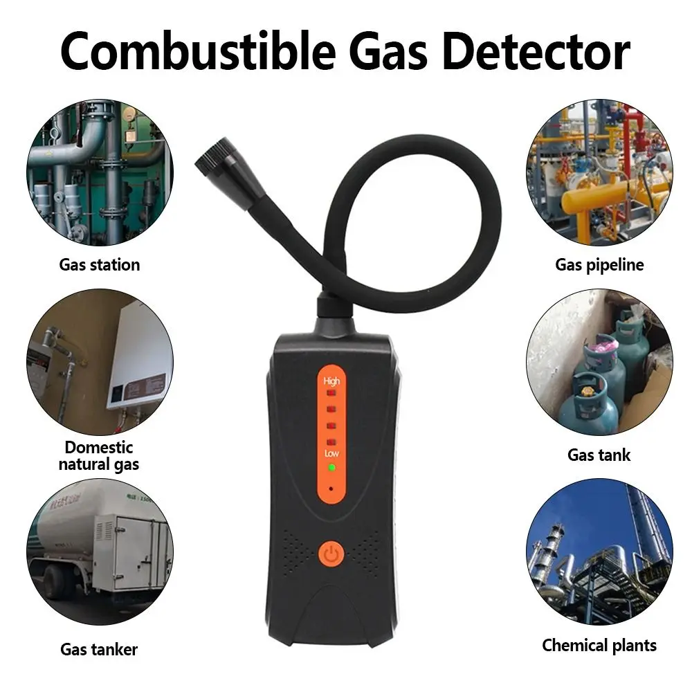 Определение местоположения утечки, измерительный тестер, Ручной Счетчик сжиженного газа, Газоанализатор со звуковой световой сигнализацией, Детектор горючих газов 0
