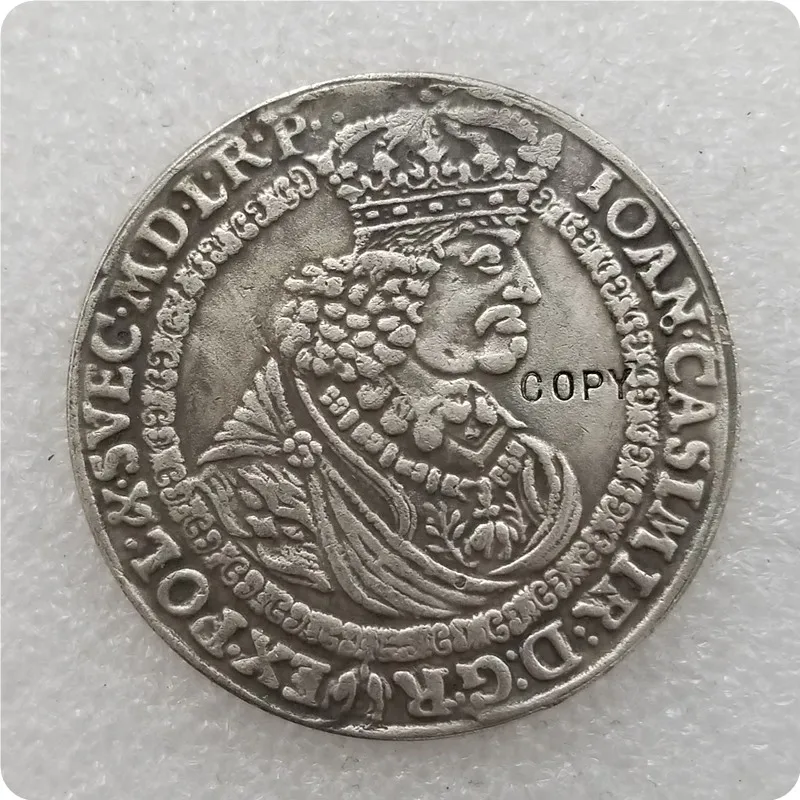 Талар 1661 - Ян Казимеж - Быдгощ - Медаль - Польша Копия монеты памятные монеты-копии монет медальные монеты предметы коллекционирования 0
