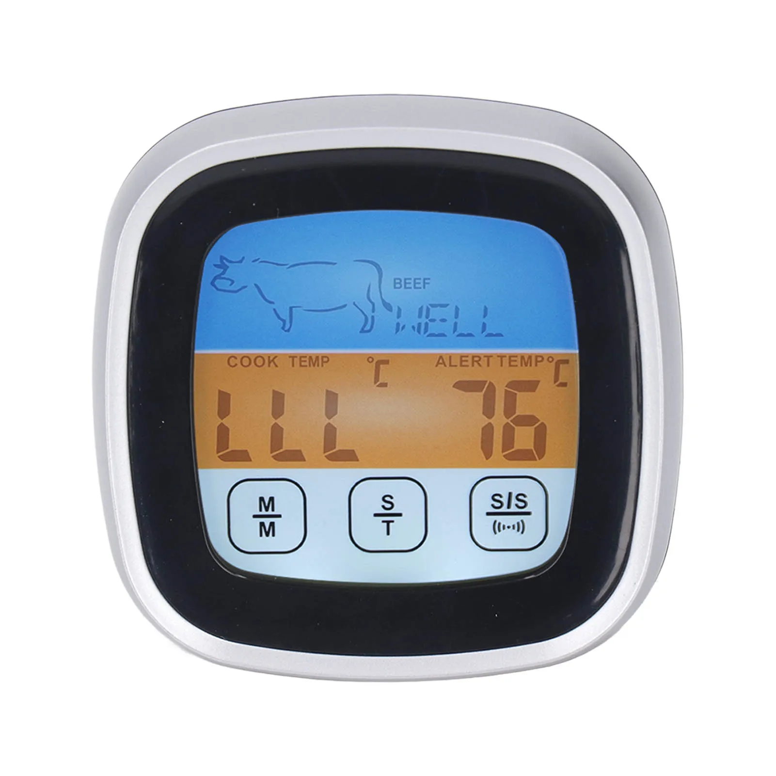 Термометр для мяса, цифровой термометр для мяса, корпус из АБС-пластика, звуковой сигнал, светодиодный дисплей для кухни 3