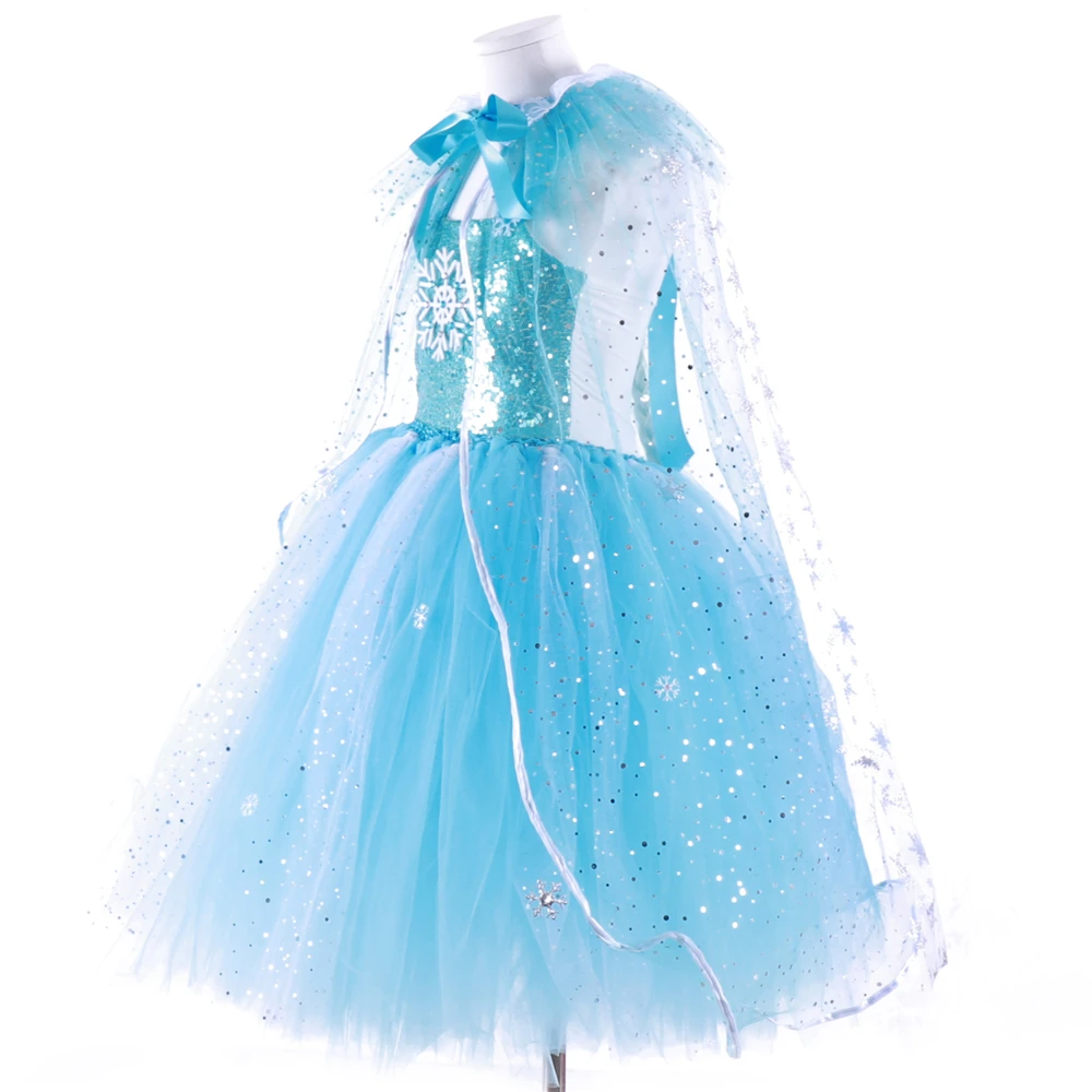 ШИКАРНЫЕ вечерние платья для девочек DREAM Kids для детей Платья принцесс Косплей костюм принцессы Синие платья-пачки 2