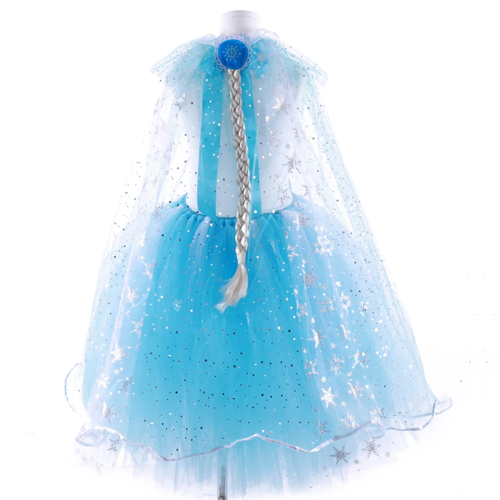 ШИКАРНЫЕ вечерние платья для девочек DREAM Kids для детей Платья принцесс Косплей костюм принцессы Синие платья-пачки 3