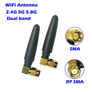 Антенна Wi-Fi 2,4 ГГц/5,8 ГГц Двухдиапазонный Разъем 3dbi RPSMA/SMA Aeria для Сетевой карты PCI USB-адаптер Точка Доступа Zigbee AP Bluetooth