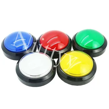Большая купольная кнопка, аркадные кнопки с подсветкой 100 мм, светодиодная кнопка включения 12 В, кнопка с микропереключателем