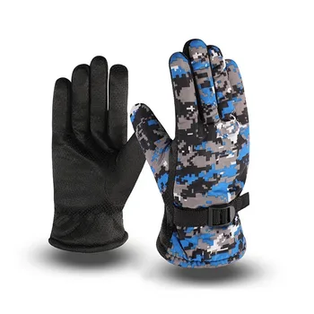 Водонепроницаемые мотоциклетные перчатки Зимние теплые нескользящие перчатки с полным пальцем для катания на лыжах, велоспорта, мотокросса, перчатки Guantes Moto