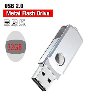 Вращающийся Мобильный USB Флэш-Диск 32 64 128 гб usb2.0 автомобильный U-диск Для Хранения Данных Файл Резервной копии Жесткого диска Mini Memory stick подарок С Пользовательским логотипом