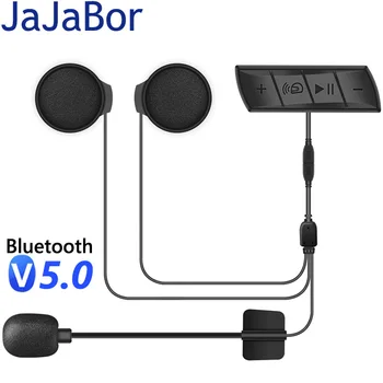 Гарнитура для мотоциклетного шлема JaJaBor Голосовой Ассистент Беспроводная Водонепроницаемая Громкая связь Bluetooth 5.0 Наушники для громкой связи Moto