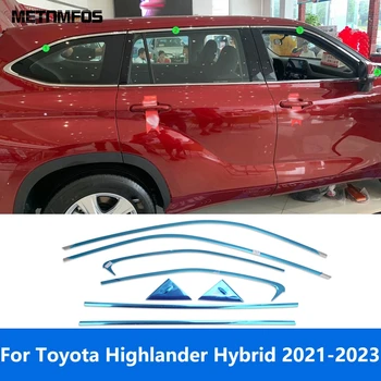 Для Toyota Highlander 2021 2022 2023 Гибридный Верхний подоконник Рамка Накладка Молдинг Отделка Наклейка Аксессуары для стайлинга автомобилей