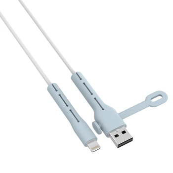 Для кабеля передачи данных Apple Защитный чехол Силиконовый кабель для наушников Кабель для зарядки Защитный чехол Силиконовый мягкий