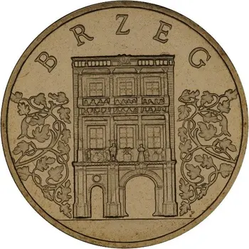 Европа-Республика Польша, 2007 г., Памятная монета City Series Brzege тиражом 2 злотых