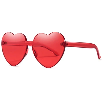 Женские солнцезащитные очки в пластиковой оправе в форме сердца, солнцезащитные очки для путешествий и вождения,