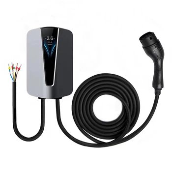 Зарядное устройство для электромобилей с 2,8-дюймовым ЖК-экраном 16A, быстрое зарядное устройство для электромобилей, зарядная станция, мобильное зарядное устройство для электромобилей для Tesla
